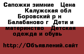 Сапожки зимние › Цена ­ 3 000 - Калужская обл., Боровский р-н, Балабаново г. Дети и материнство » Детская одежда и обувь   